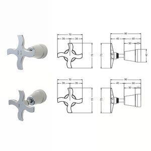 RAINWARE MARENGO OUTDOOR WALL TOP ASSEMBLIES STAINLESS STEEL