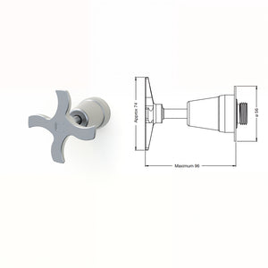 RAINWARE OUTDOOR COLD WALL TAP STAINLESS STEEL