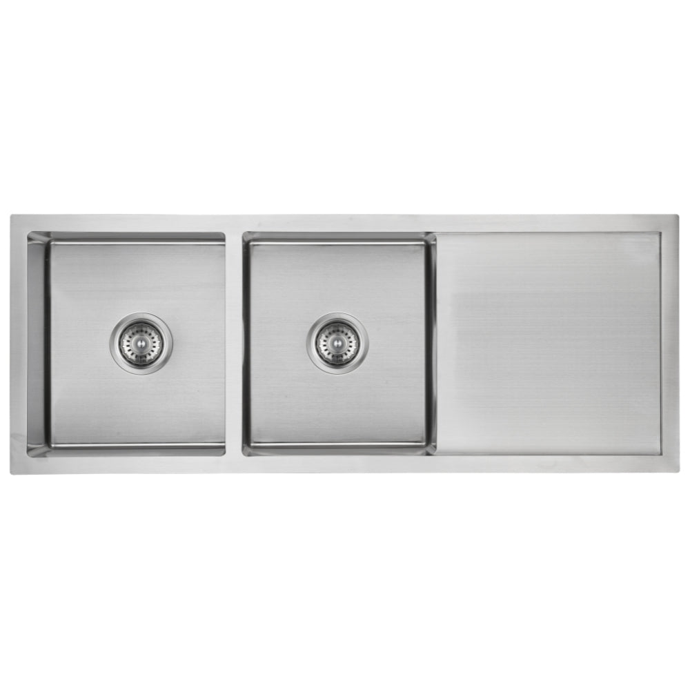 IKON EDEN DOUBLE BOWL SINGLE DRAINER SINK STAINLESS STEEL 1160MM