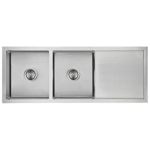 IKON EDEN DOUBLE BOWL SINGLE DRAINER SINK STAINLESS STEEL 1160MM