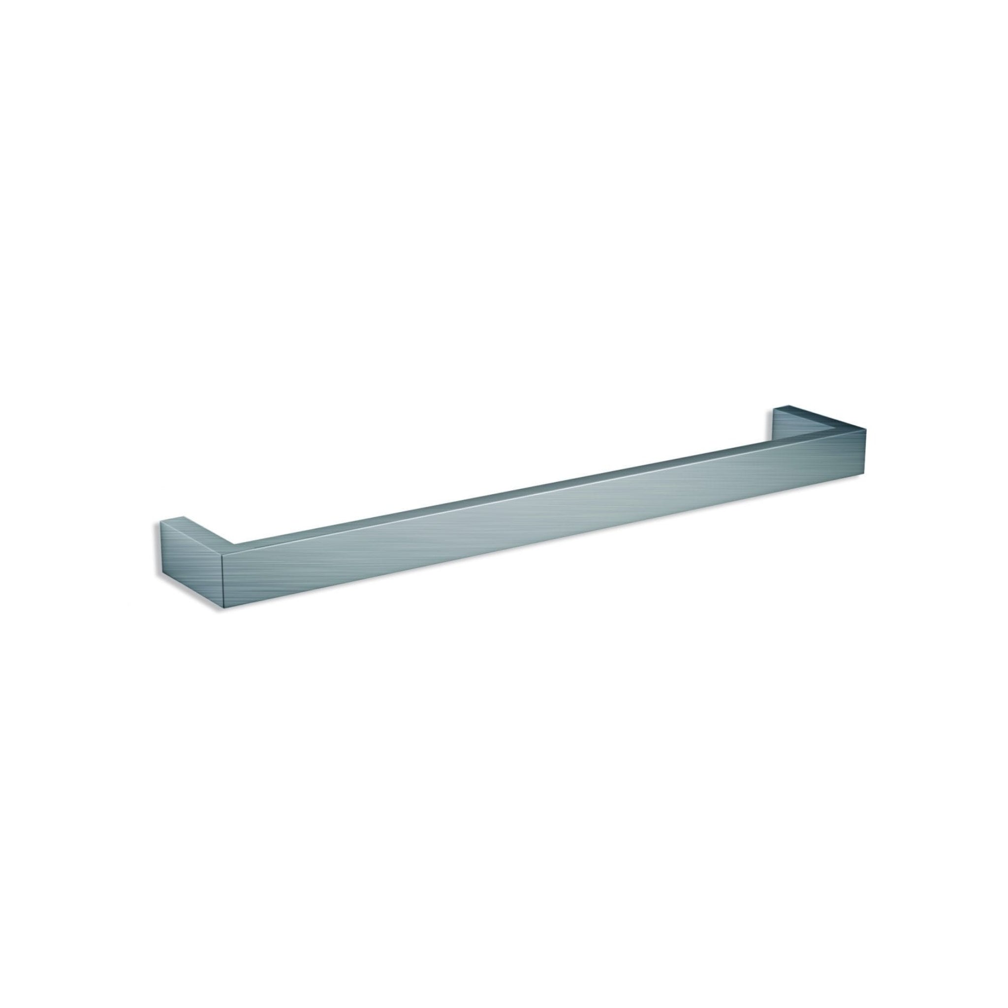 THERMOGROUP SQUARE SINGLE BAR HEATED TOWEL RAIL 632MM BRUSHED STAINLESS STEEL
