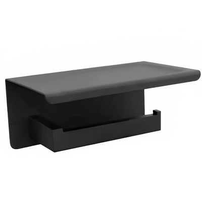 INSPIRE PAPER HOLDER WITH PHONE SHELF MATTE BLACK 190MM
