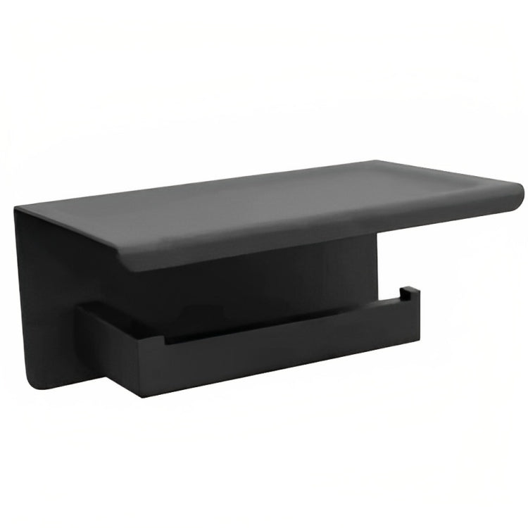 INSPIRE PAPER HOLDER WITH PHONE SHELF MATTE BLACK 190MM