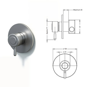 RAINWARE MARENGO OUTDOOR HOT AND COLD WALL MIXER STAINLESS STEEL