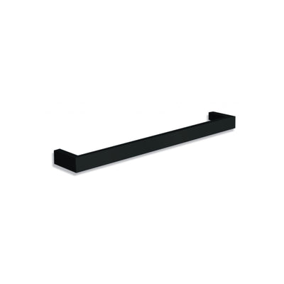 THERMOGROUP SQUARE SINGLE BAR HEATED TOWEL RAIL 632MM MATTE BLACK