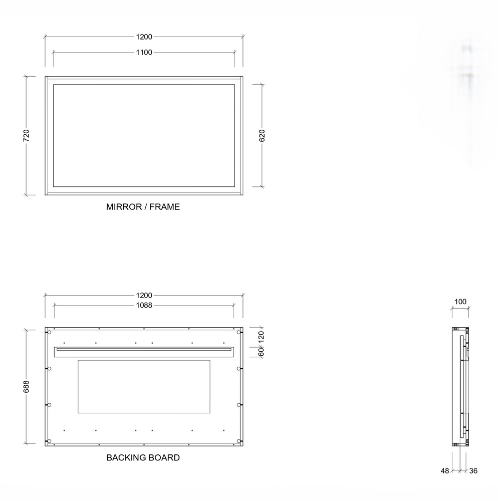 TIMBERLINE HALIFAX FRAMED CUSTOM MIRROR (ALL SIZING)