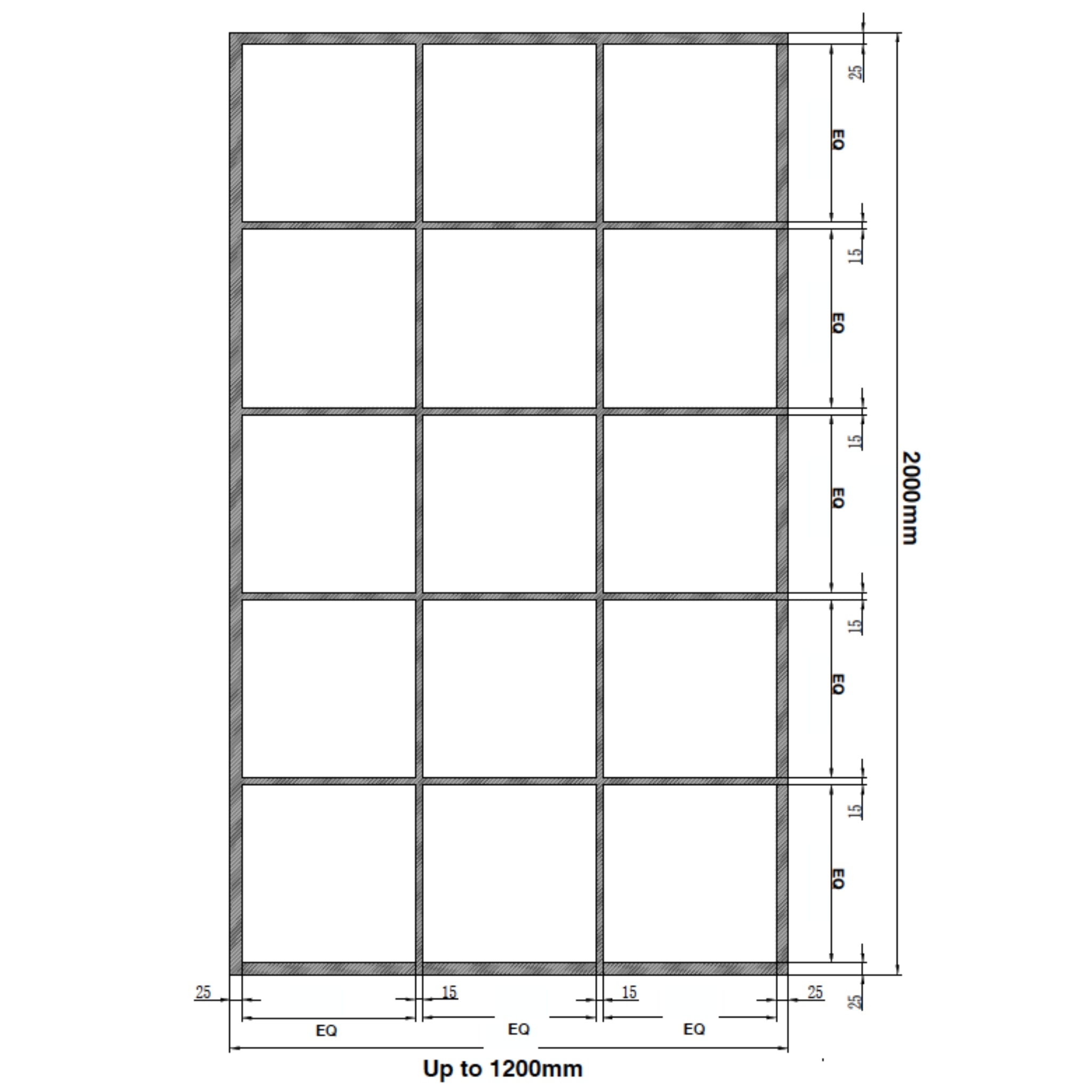 VEROTTI NERA BORDEAUX 0.1 FRAMED WALK-IN SHOWER SCREEN 1200X2000MM