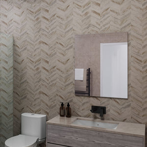 THERMOGROUP ABLAZE RECTANGLE POLISHED EDGE MIRROR WITH DEMISTER 900X1500MM