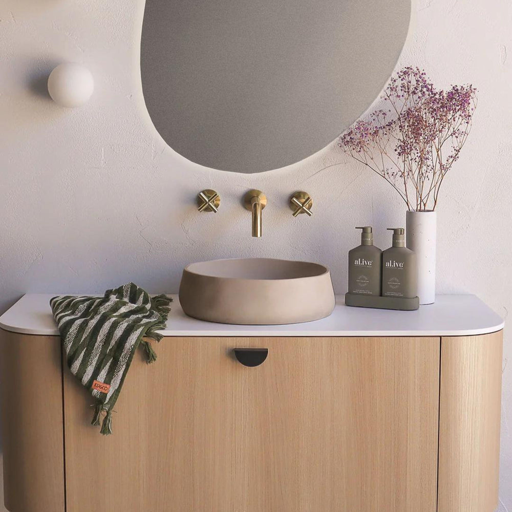 NOOD CO CONSCIOUS RANGE MILL ABOVE COUNTER / WALL HUNG BASIN MUSHROOM 380MM