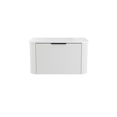 FIENZA MINKA SATIN WHITE 750MM SINGLE BOWL WALL HUNG VANITY