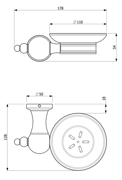 ARMANDO VICARIO PROVINCIAL SOAP DISH HOLDER BRUSHED NICKEL