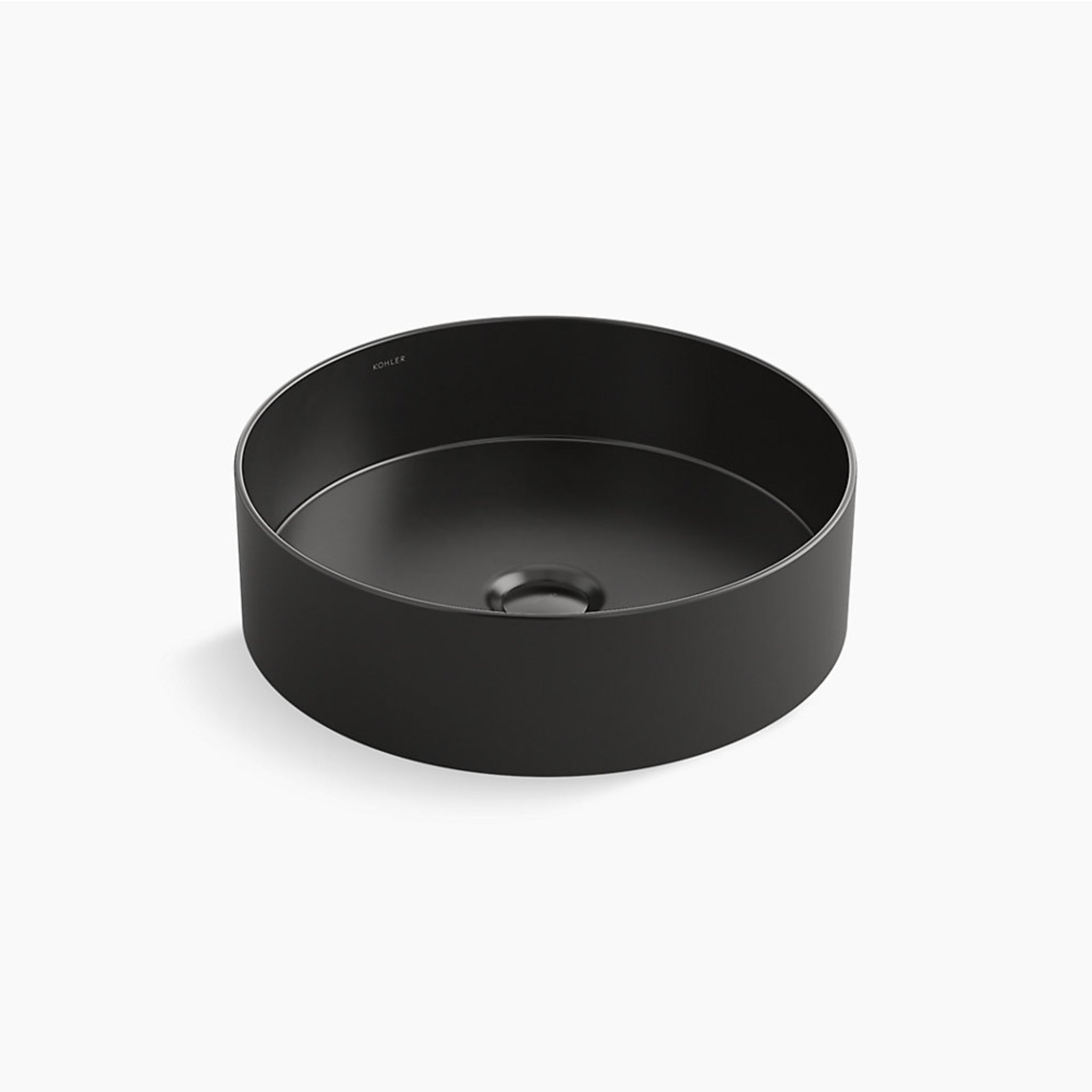 KOHLER MICA ABOVE COUNTER BASIN HONED BLACK 410MM