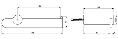 ARMANDO VICARIO PIAZZA TOILET ROLL HOLDER CHROME