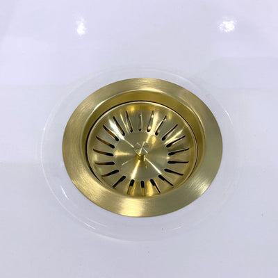 TURNER HASTINGS BASKET WASTE WITH LONG SCREW 90MM BRUSHED BRASS