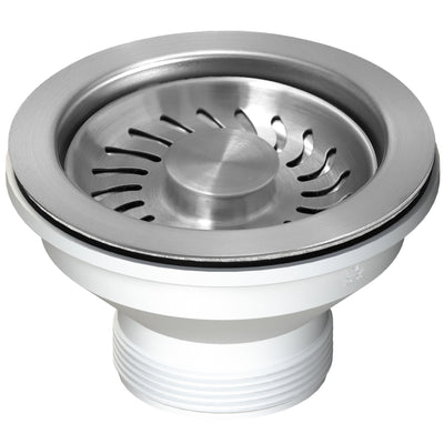 TURNER HASTINGS BASKET WASTE WITH LONG SCREW 90MM BRUSHED NICKEL