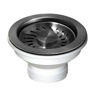 TURNER HASTINGS BASKET WASTE WITH LONG SCREW 90MM BRUSHED GUN METAL