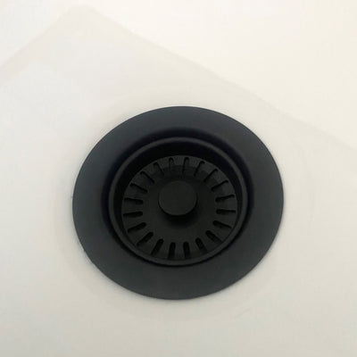 TURNER HASTINGS BASKET WASTE WITH LONG SCREW 90MM MATTE BLACK