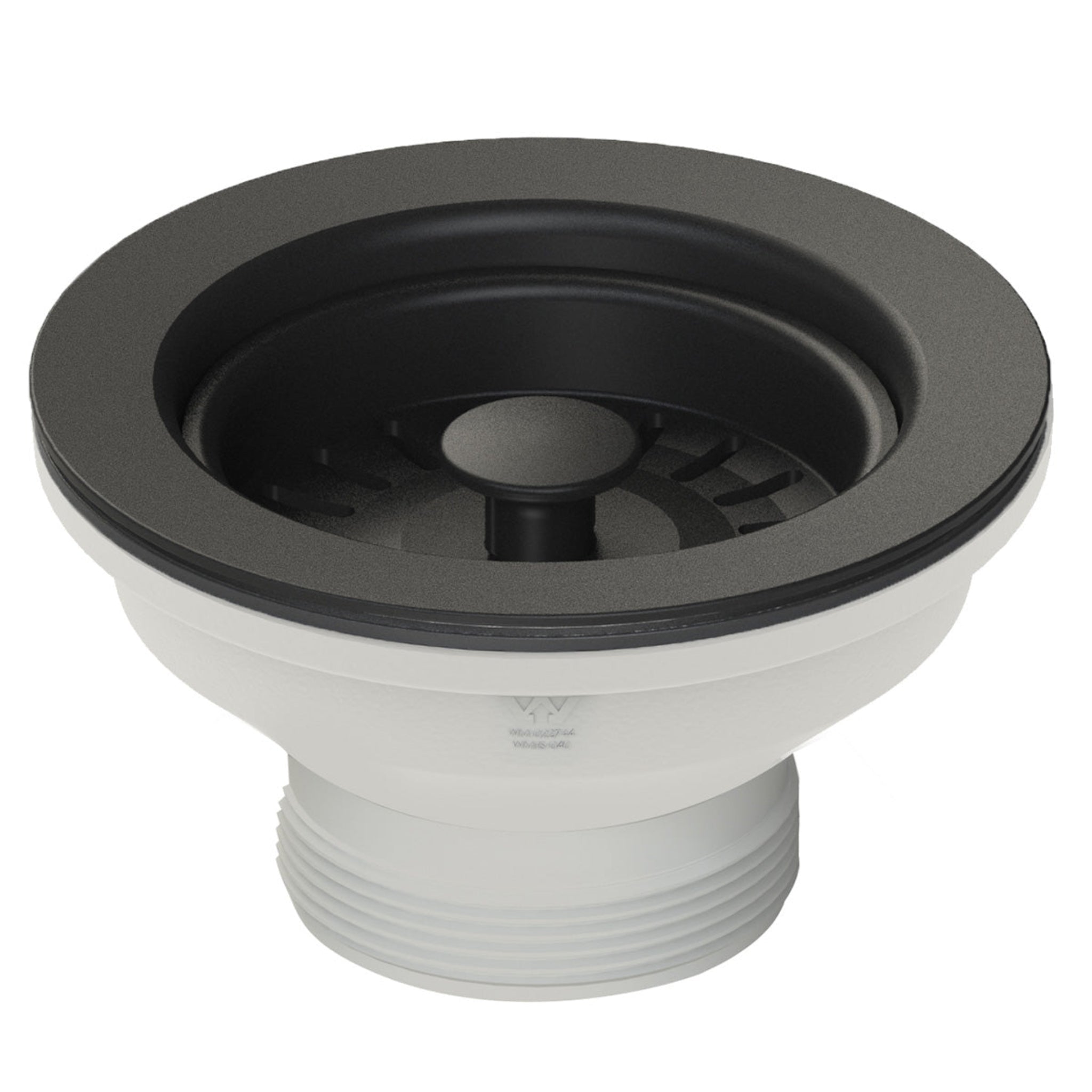 TURNER HASTINGS BASKET WASTE WITH LONG SCREW 90MM MATTE BLACK