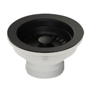 TURNER HASTINGS BASKET WASTE WITH LONG SCREW 90MM MATTE BLACK
