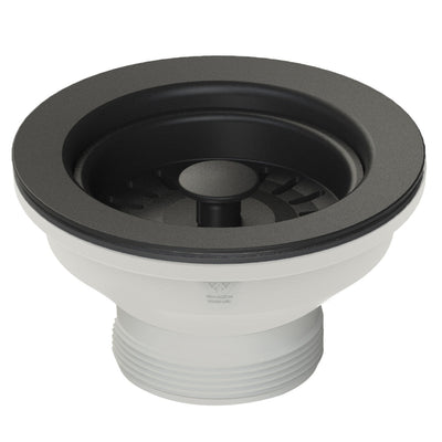 TURNER HASTINGS BASKET WASTE WITH LONG SCREW 90MM MATTE BLACK