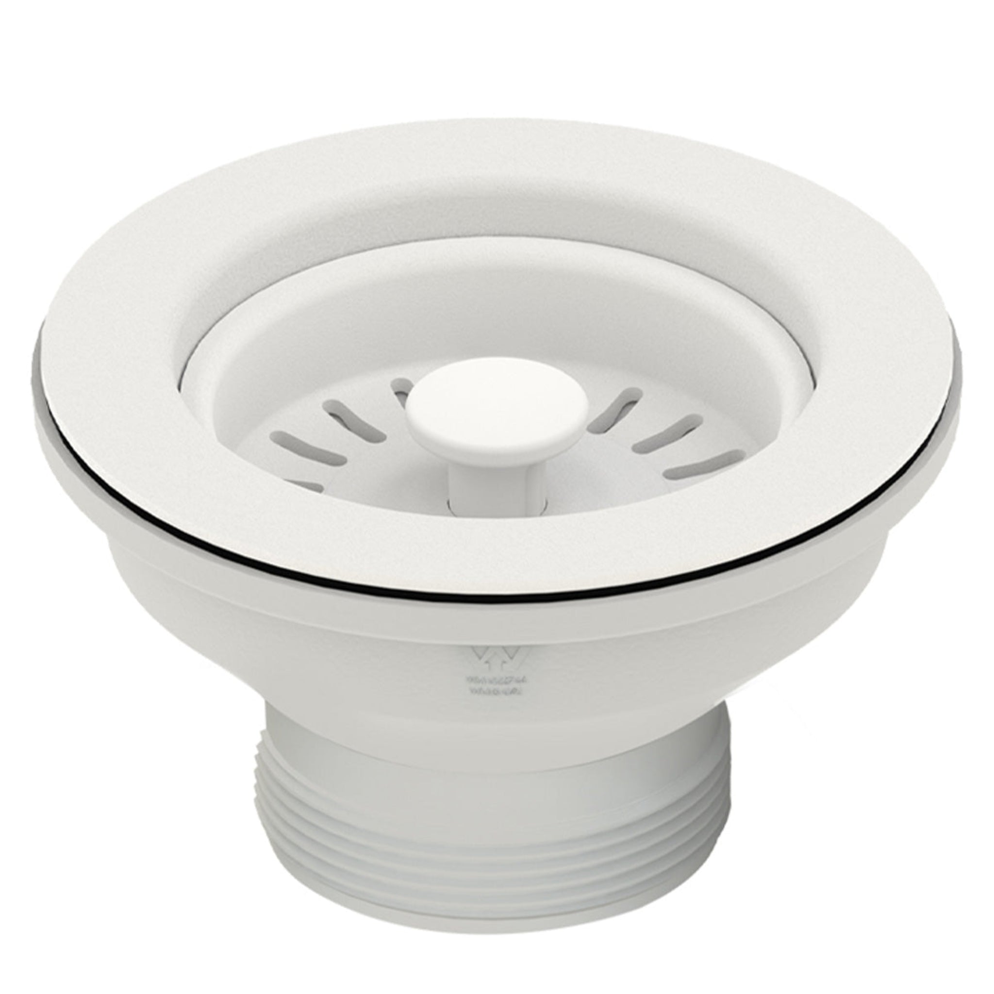 TURNER HASTINGS BASKET WASTE WITH LONG SCREW 90MM MATTE WHITE