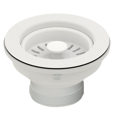 TURNER HASTINGS BASKET WASTE WITH LONG SCREW 90MM MATTE WHITE