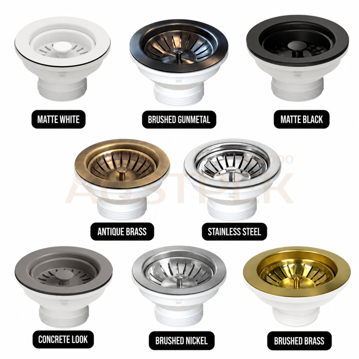 TURNER HASTINGS SINK BASKET WASTE WITH LONG SCREW 90MM POLISHED STAINLESS STEEL