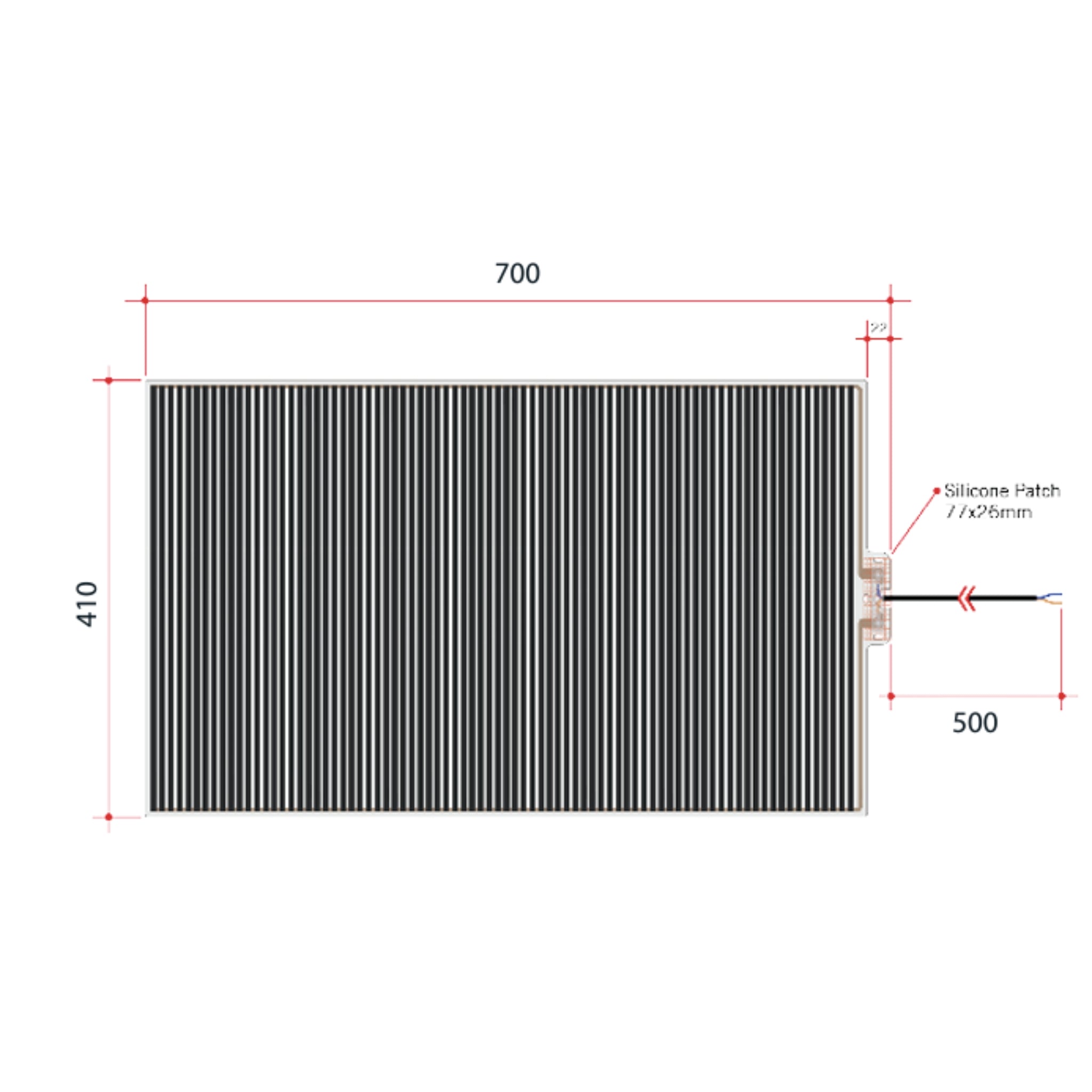 THERMOGROUP ABLAZE RECTANGLE MIRROR SANDBLASTED BORDER AND DEMISTER 750X900MM