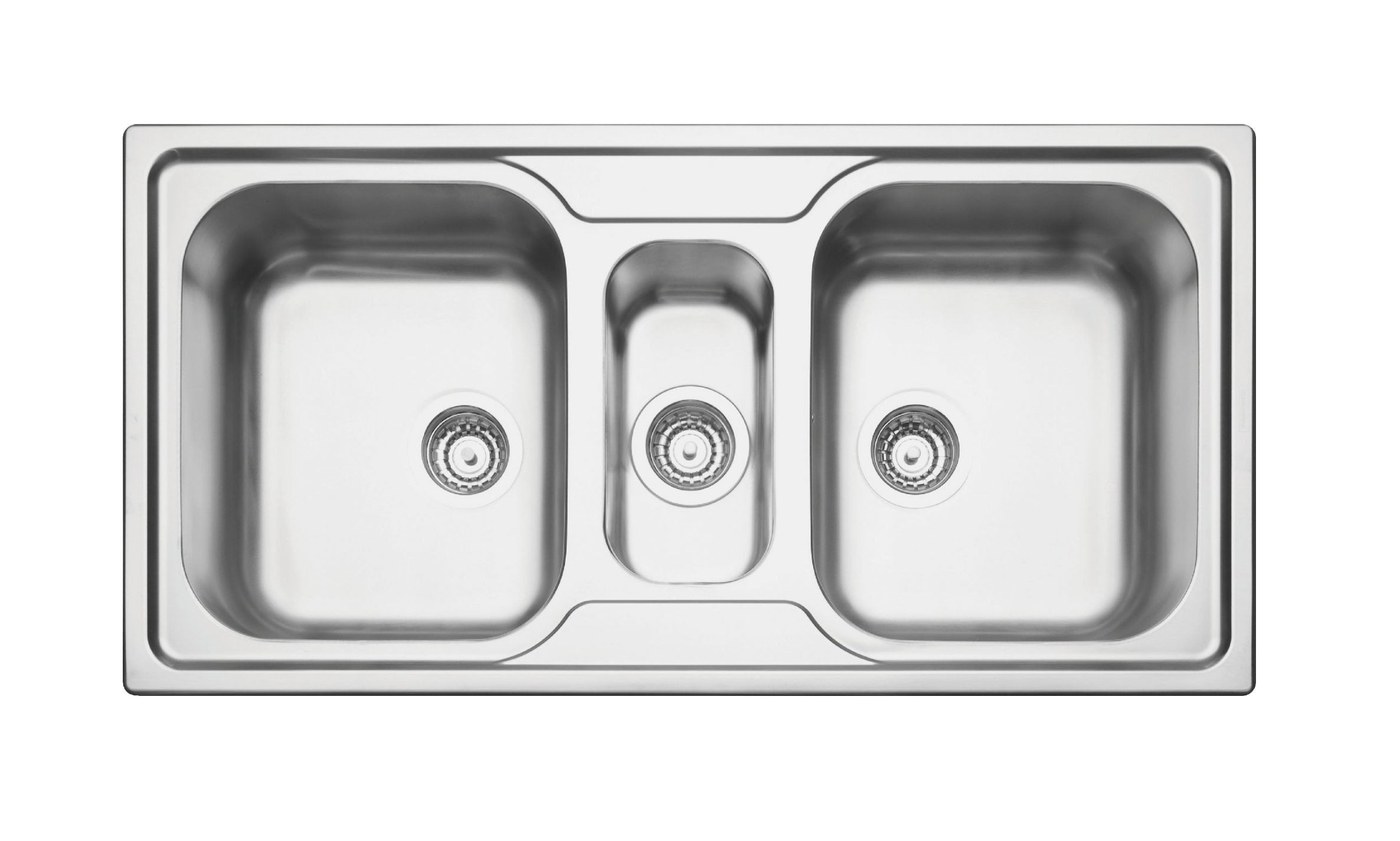 LINSOL MAREA 24L AND 7L KITCHEN SINK STAINLESS STEEL 1000MM