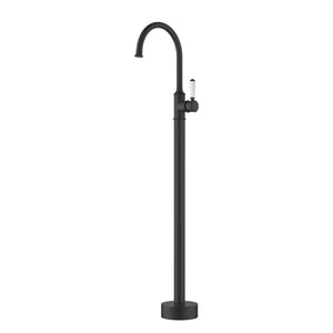 IKON CLASICO WALL BASIN MIXER CERAMIC HANDLE MATT BLACK
