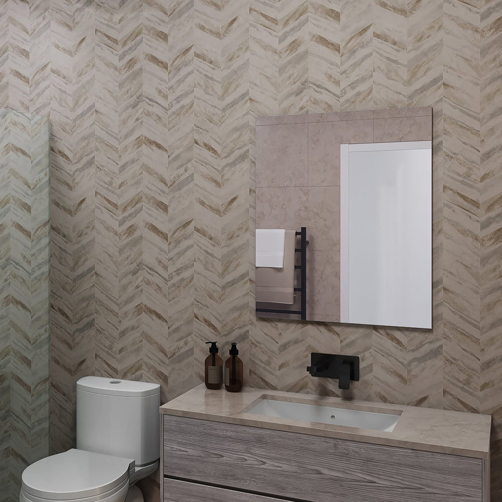 THERMOGROUP ABLAZE SQUARE POLISHED EDGE MIRROR 750MM