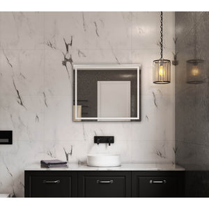 THERMOGROUP ABLAZE RECTANGLE MIRROR WITH SANDBLASTED BORDER 750X900MM