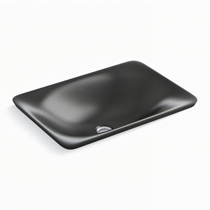 KOHLER CARILLION SEMI INSET BASIN HONED BLACK 533MM