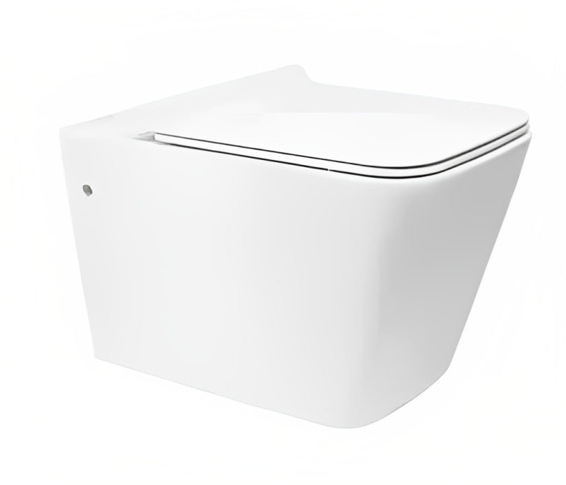 INSPIRE X-CUBE BOX RIM WALL HUNG PAN GLOSS WHITE