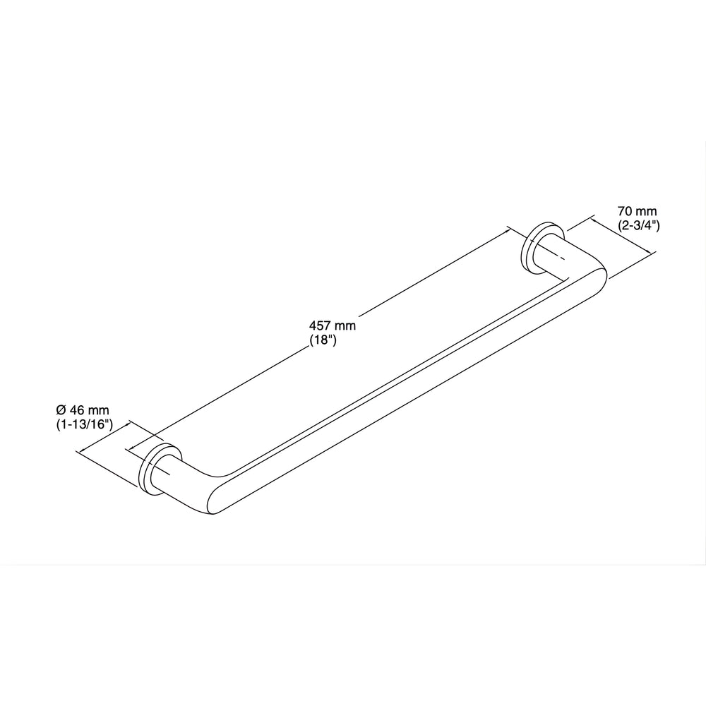 KOHLER AVID TOWEL BAR CHROME (AVAILABLE IN 457MM AND 610MM)