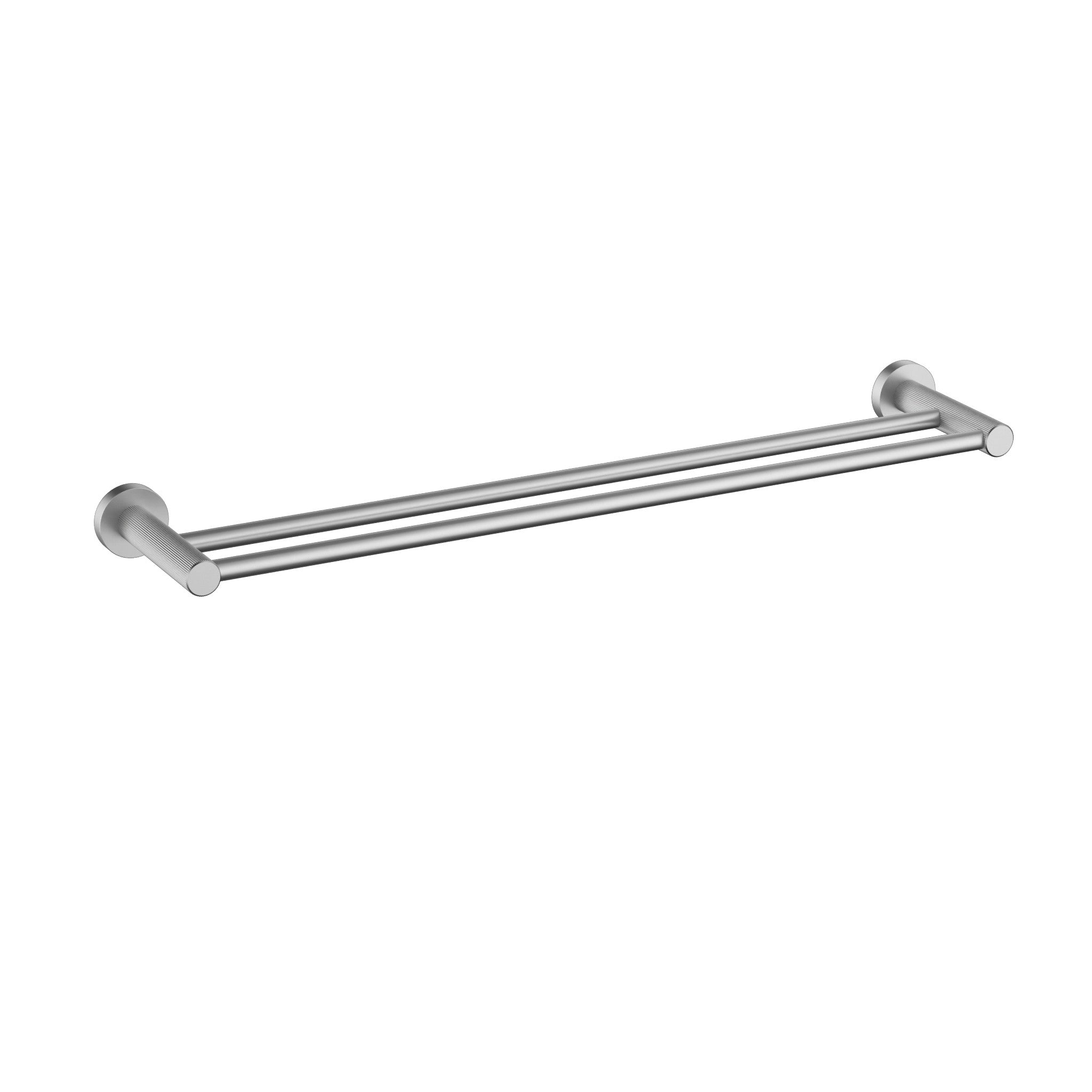IKON LINIE NON HEATED DOUBLE TOWEL RAIL BRUSHED NICKEL (AVAILABLE IN 600MM AND 800MM)