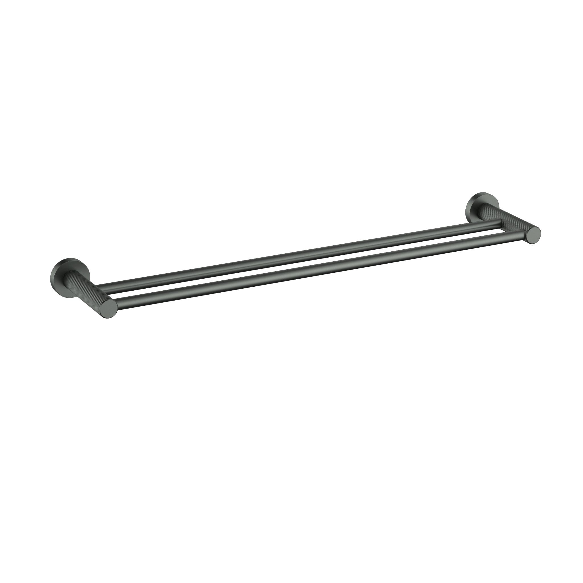 IKON LINIE NON HEATED DOUBLE TOWEL RAIL GUN METAL (AVAILABLE IN 600MM AND 800MM)