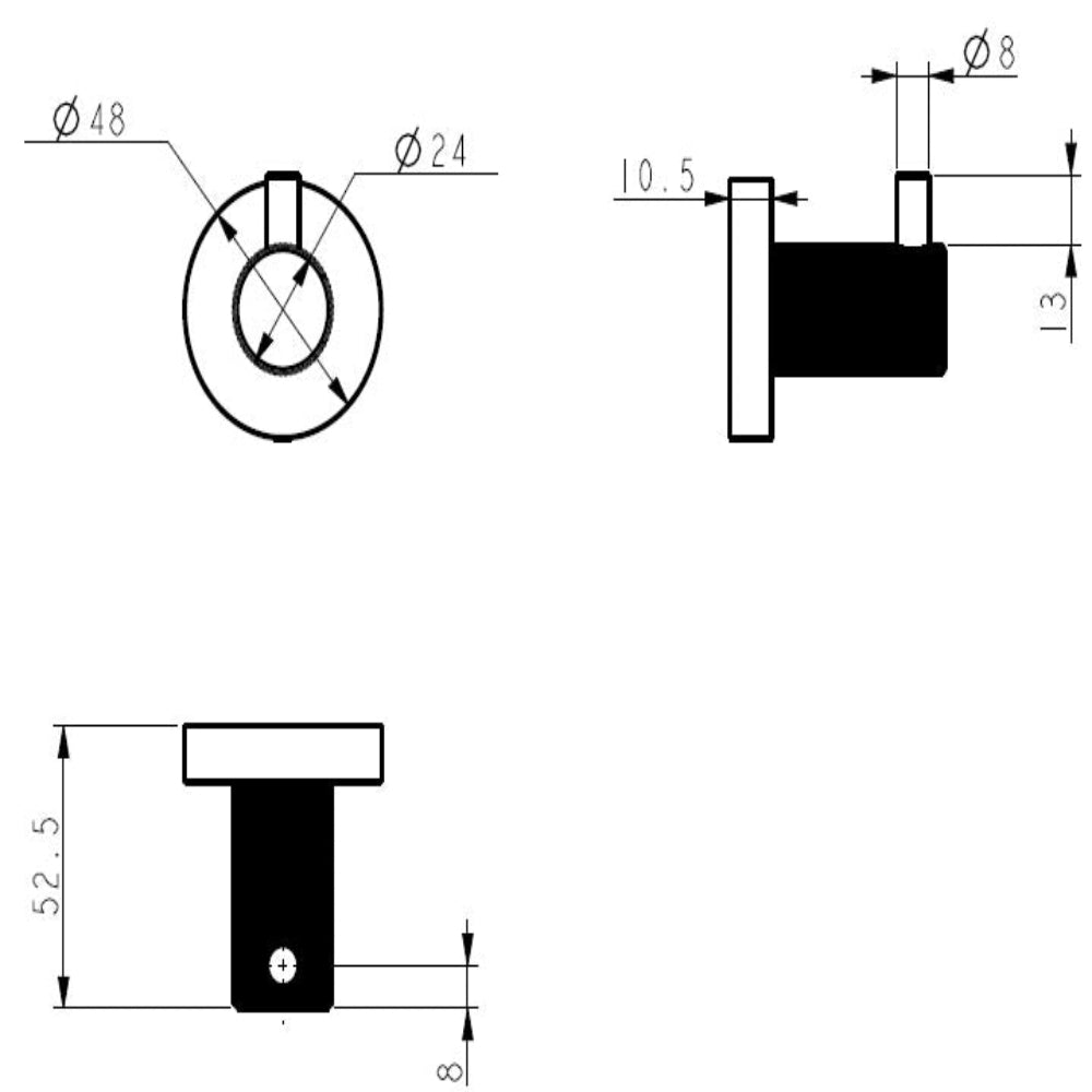 IKON LINIE ROBE HOOK BRUSHED NICKEL
