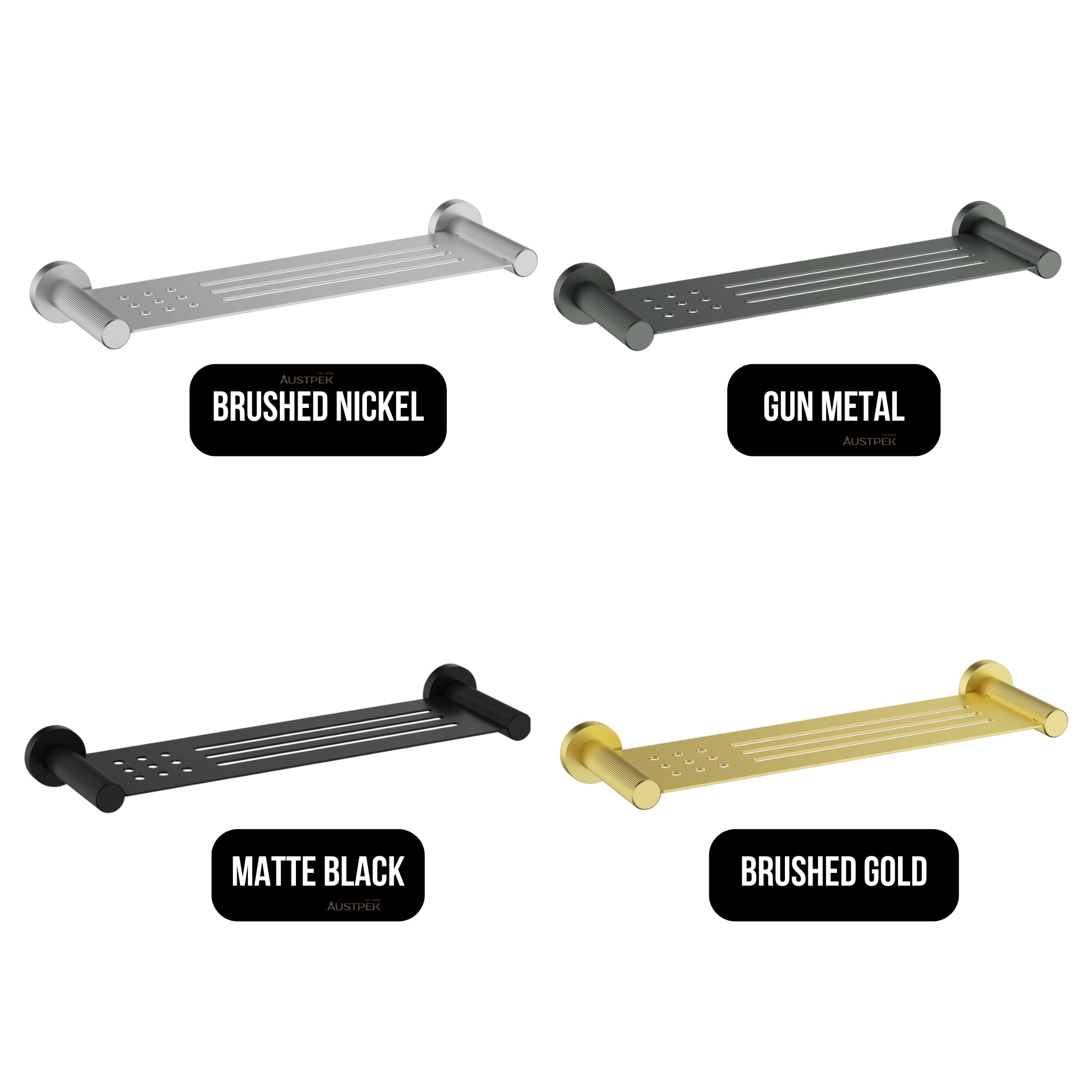 IKON LINIE METAL SHELF 362MM BRUSHED GOLD