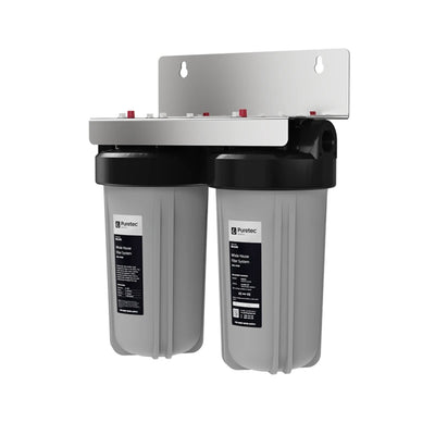 PURETEC WU10 25M TWIN UNDERWHOLE HOUSE WATER FILTER GREY