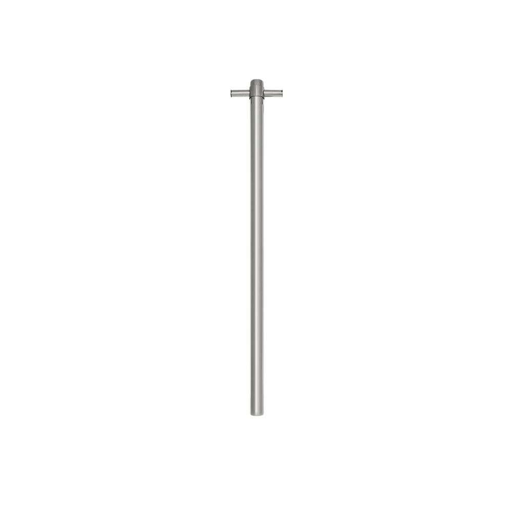 THERMOGROUP ROUND VERTICAL HEATED SINGLE TOWEL RAIL BRUSHED STAINLESS STEEL 900MM