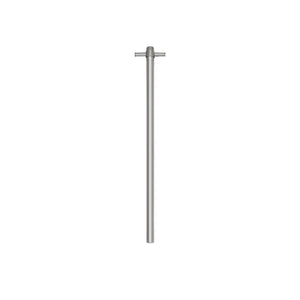 THERMOGROUP ROUND VERTICAL HEATED SINGLE TOWEL RAIL BRUSHED STAINLESS STEEL 900MM