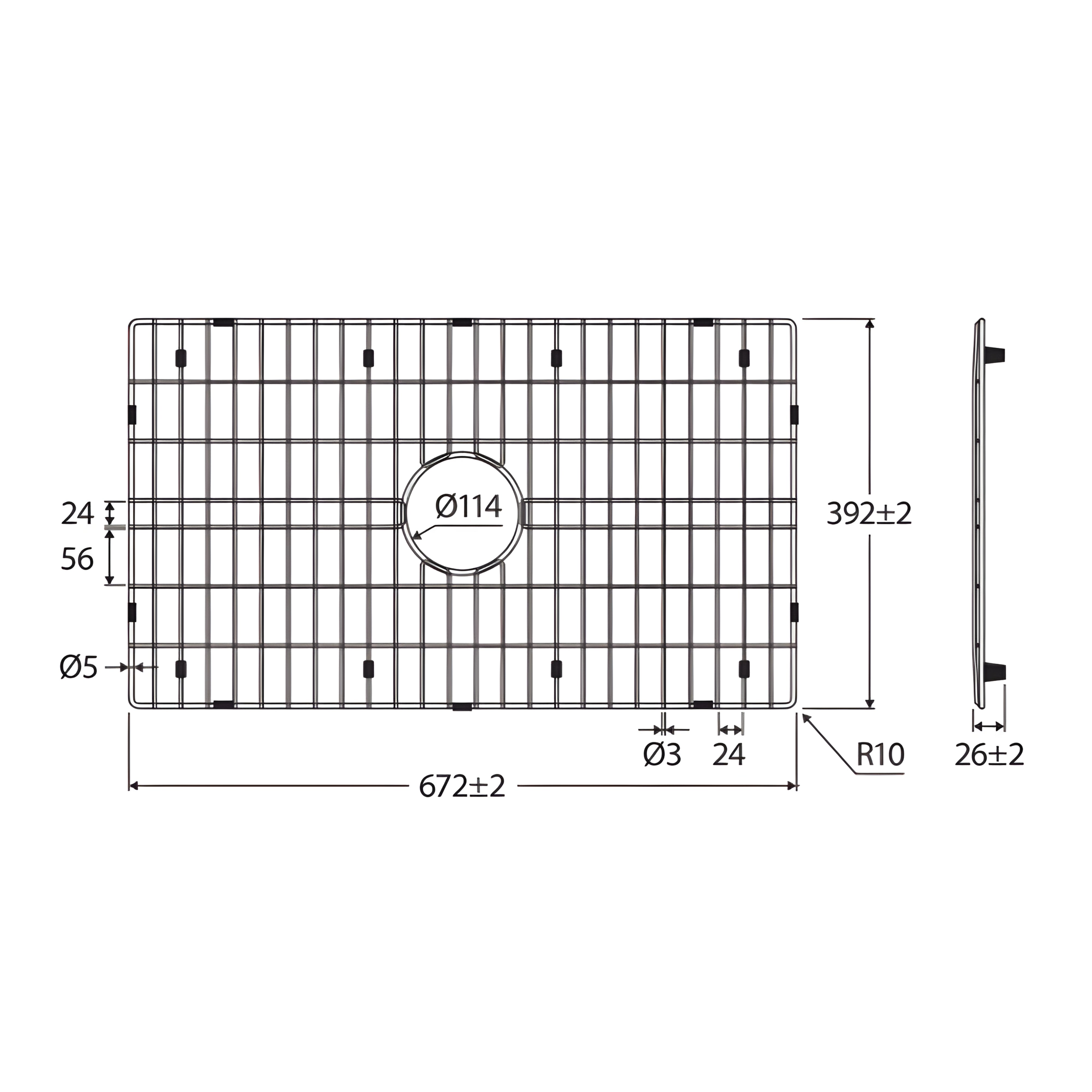 FIENZA BUTLER SINK PROTECTOR 672MM