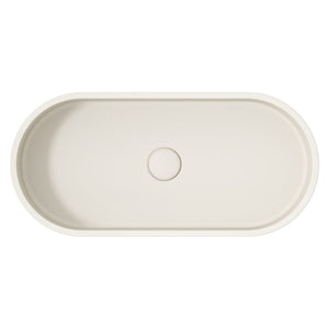 FIENZA JADA PILL CONCRETE ABOVE COUNTER BASIN WARM WHITE 600MM