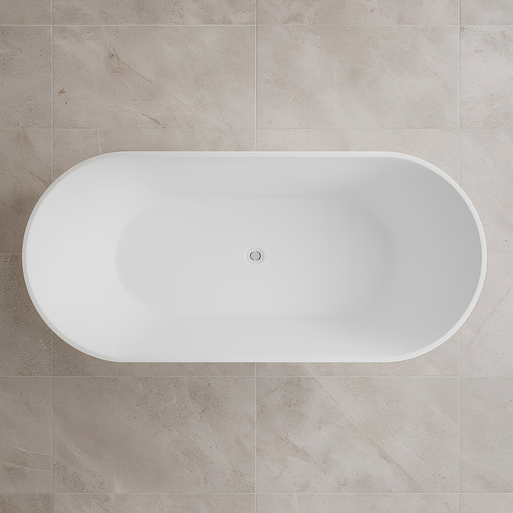 VITO AYANA FLUTED FREESTANDING BATHTUB GLOSS WHITE (AVAILABLE IN 1500MM AND 1700MM)