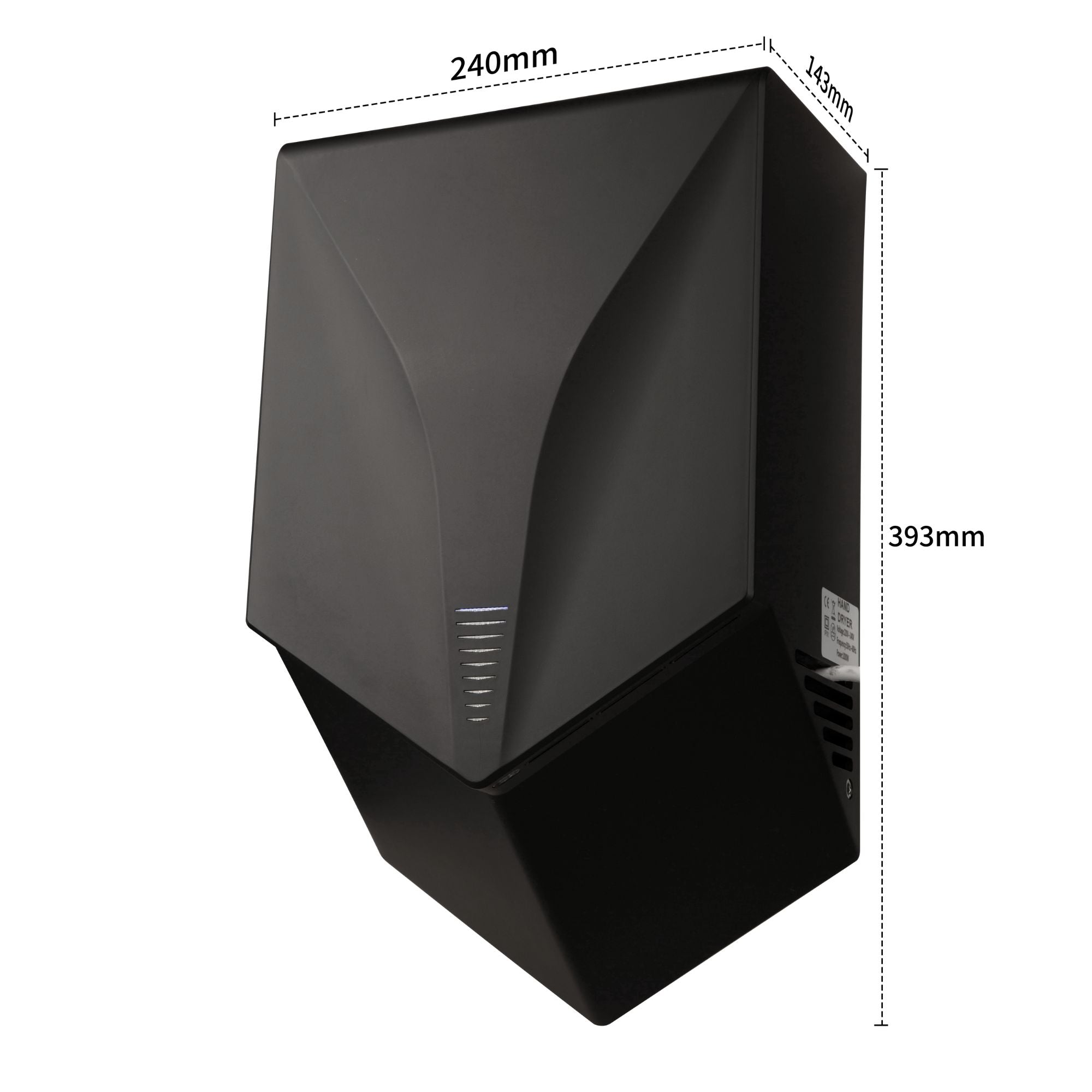 INFINITY SENSOR HAND DRYER MATTE BLACK