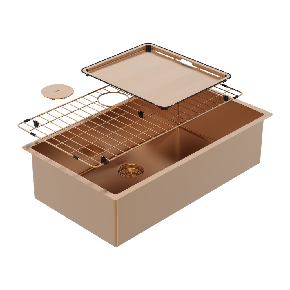SCHOCK PIAZZA LARGE SINGLE BOWL KITCHEN SINK ARTISAN COPPER 770MM