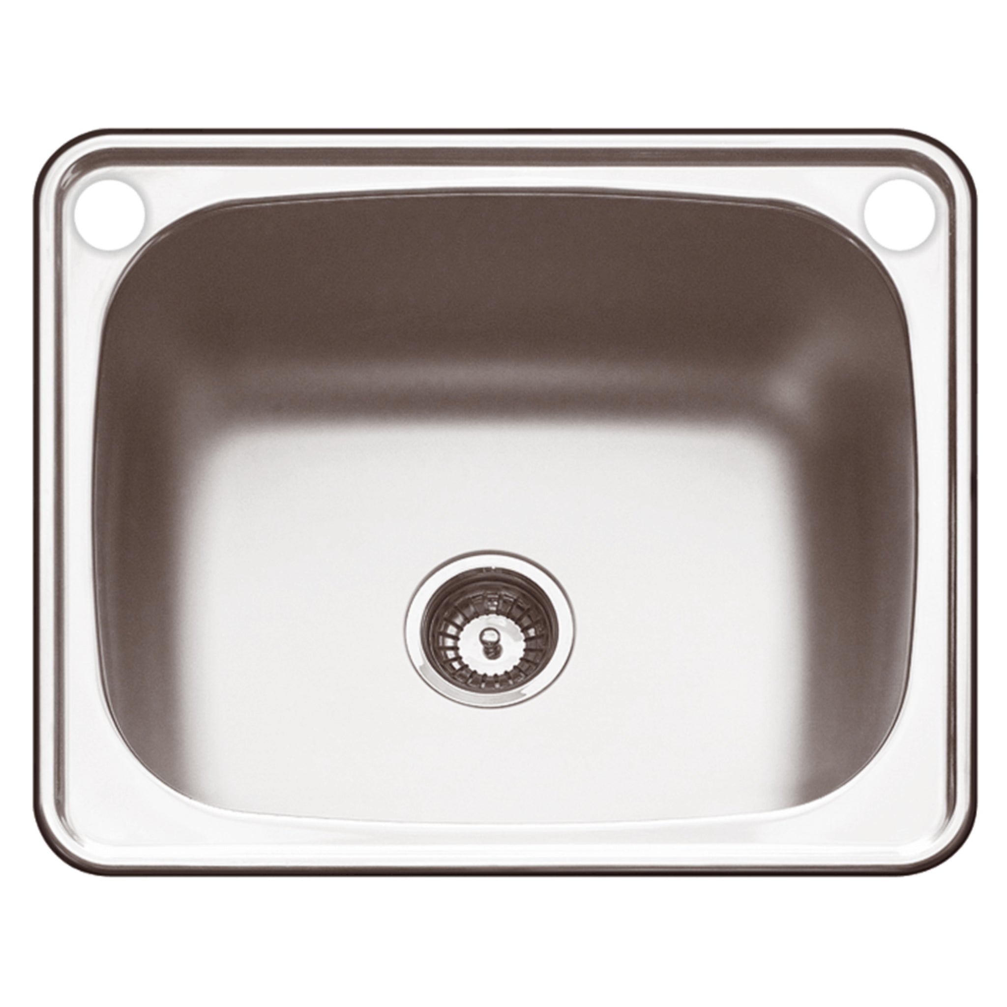 ABEY LODDEN SINGLE BOWL LAUNDRY SINK WITH BYPASS STAINLESS STEEL 605MM