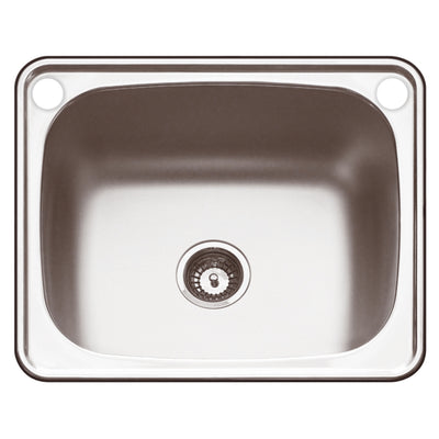 SCHOCK LODDEN SINGLE BOWL LAUNDRY SINK WITH BYPASS STAINLESS STEEL 605MM
