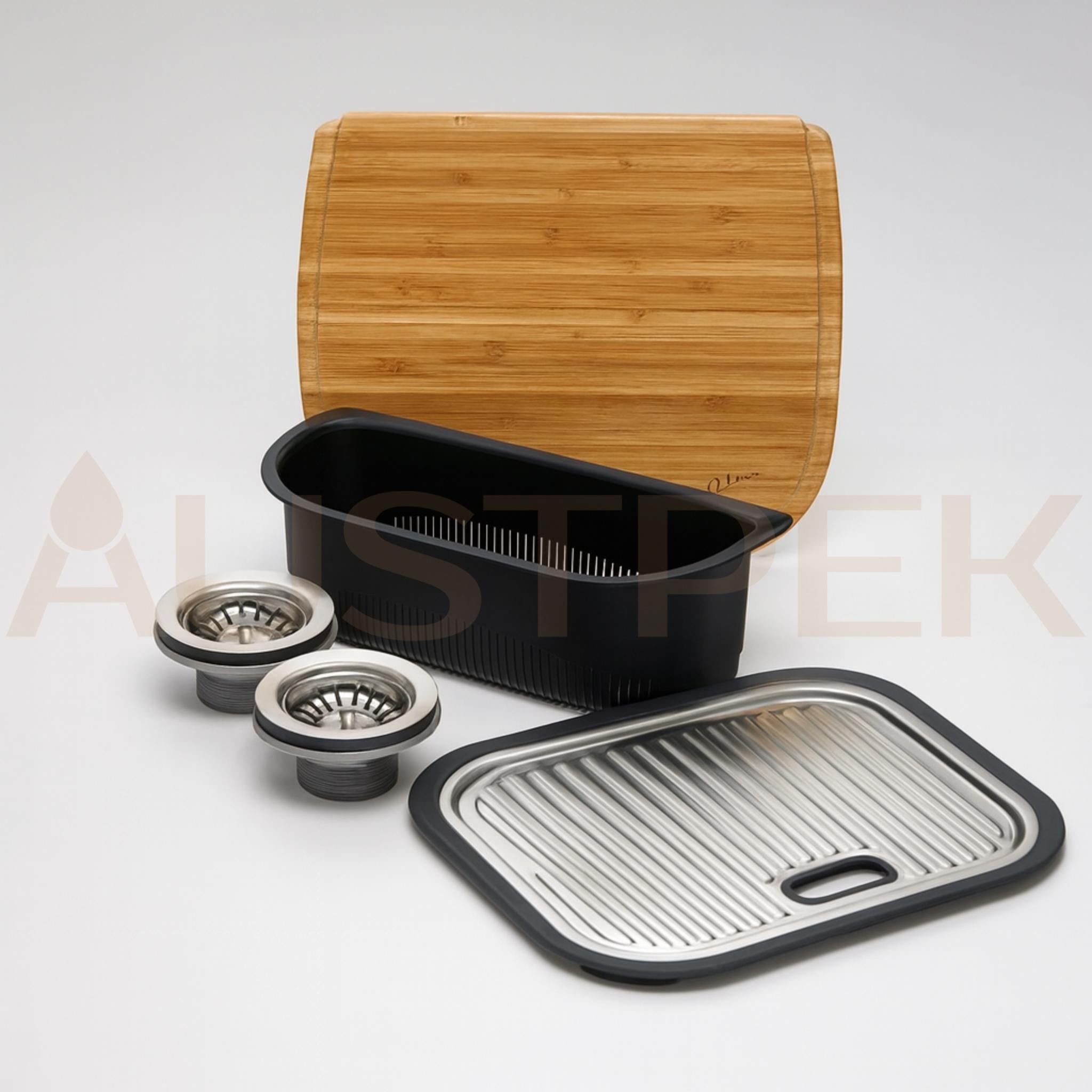 OLIVERI MONET DOUBLE BOWL TOPMOUNT ALFRESCO AND KITCHEN SINK STAINLESS STEEL 815MM